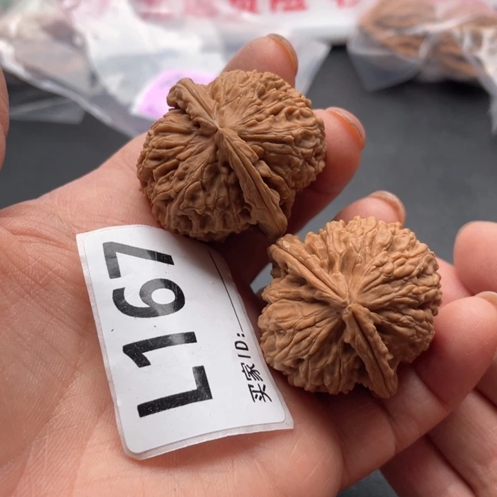 文玩核桃把件白狮