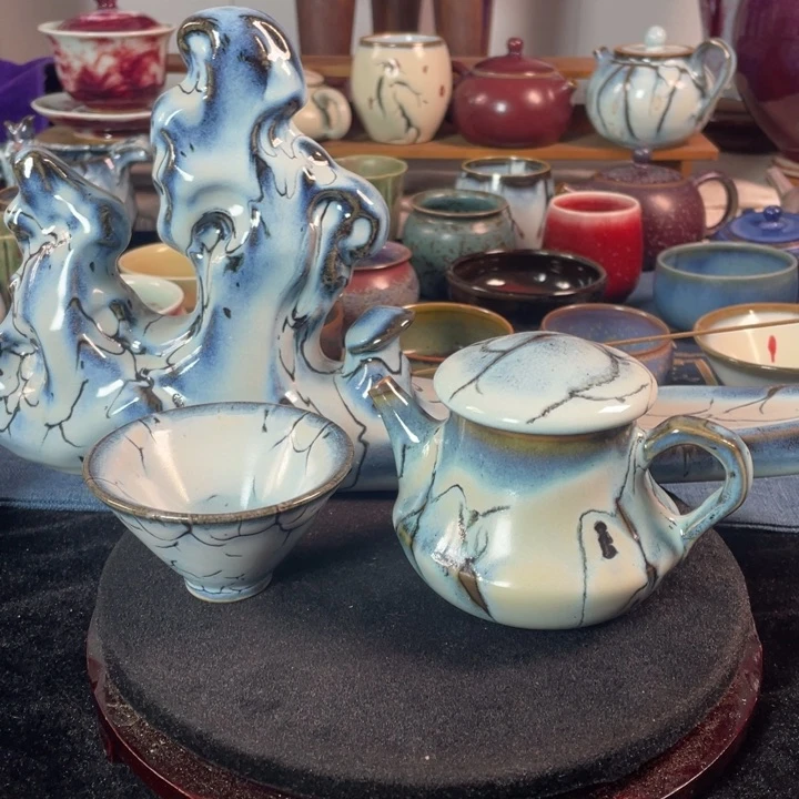 摆件江雪茶具4件春装