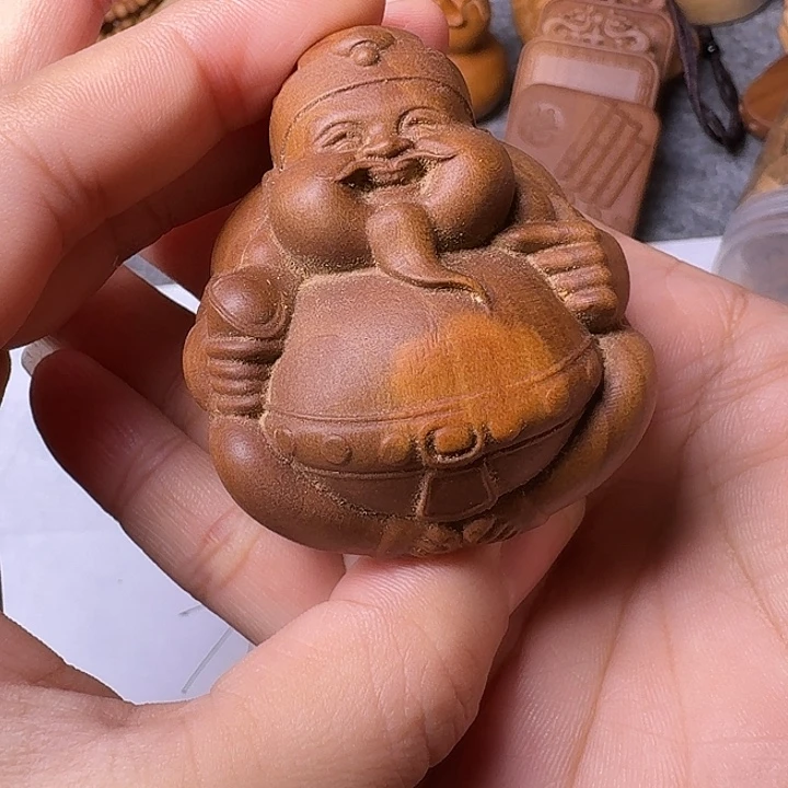 手串/手链檀香木老山檀香雕刻财神摆件