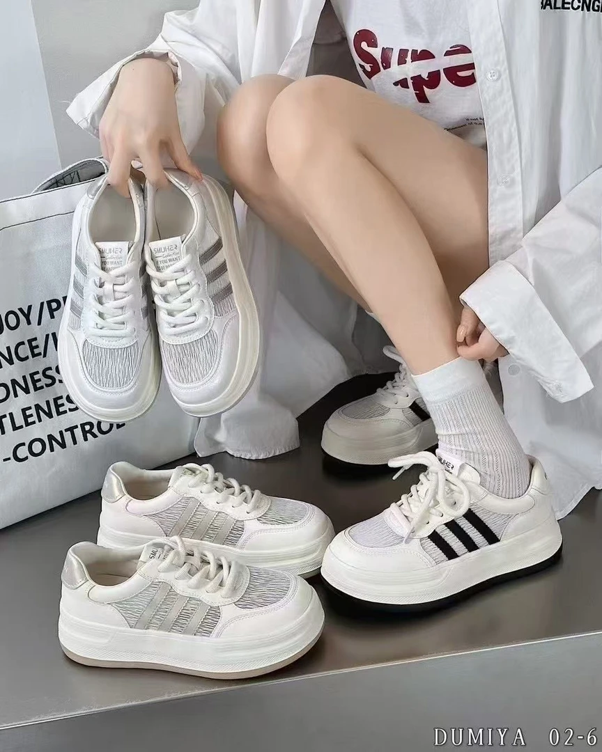 02-6杜米亚夏季新款透气运动鞋时尚休闲百搭板鞋女