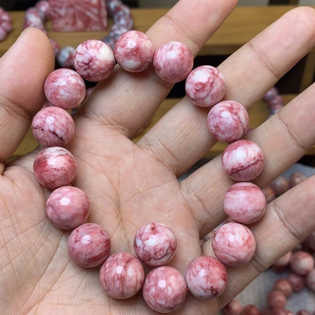 天然辰砂天然朱砂原石手串卡13