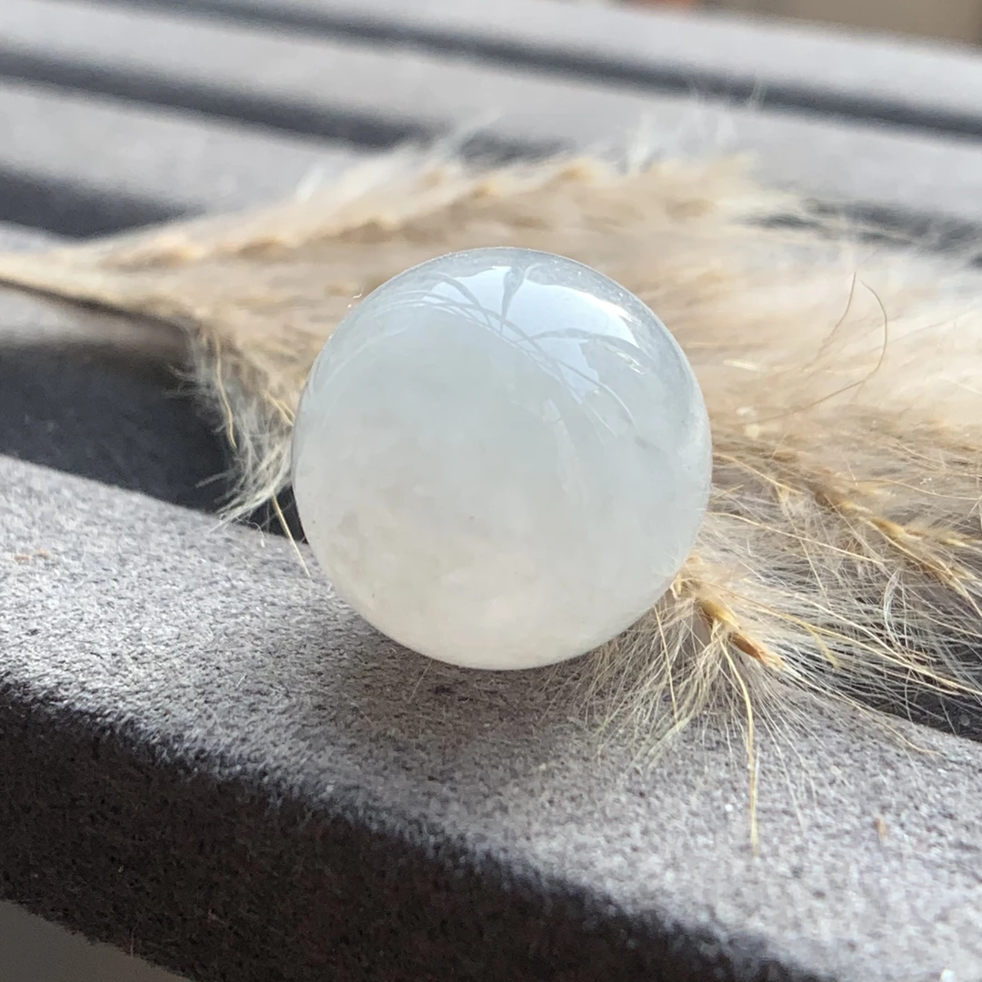 13.9冰茶底色波珠C0109天然翡翠a货细腻种水好种老小冰丝无纹裂