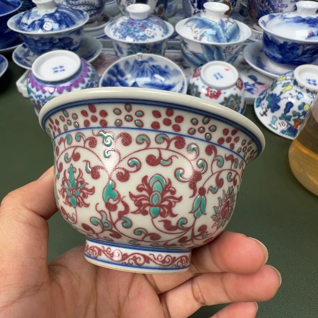 陶瓷景德镇纯手工纯手绘茶具木木14