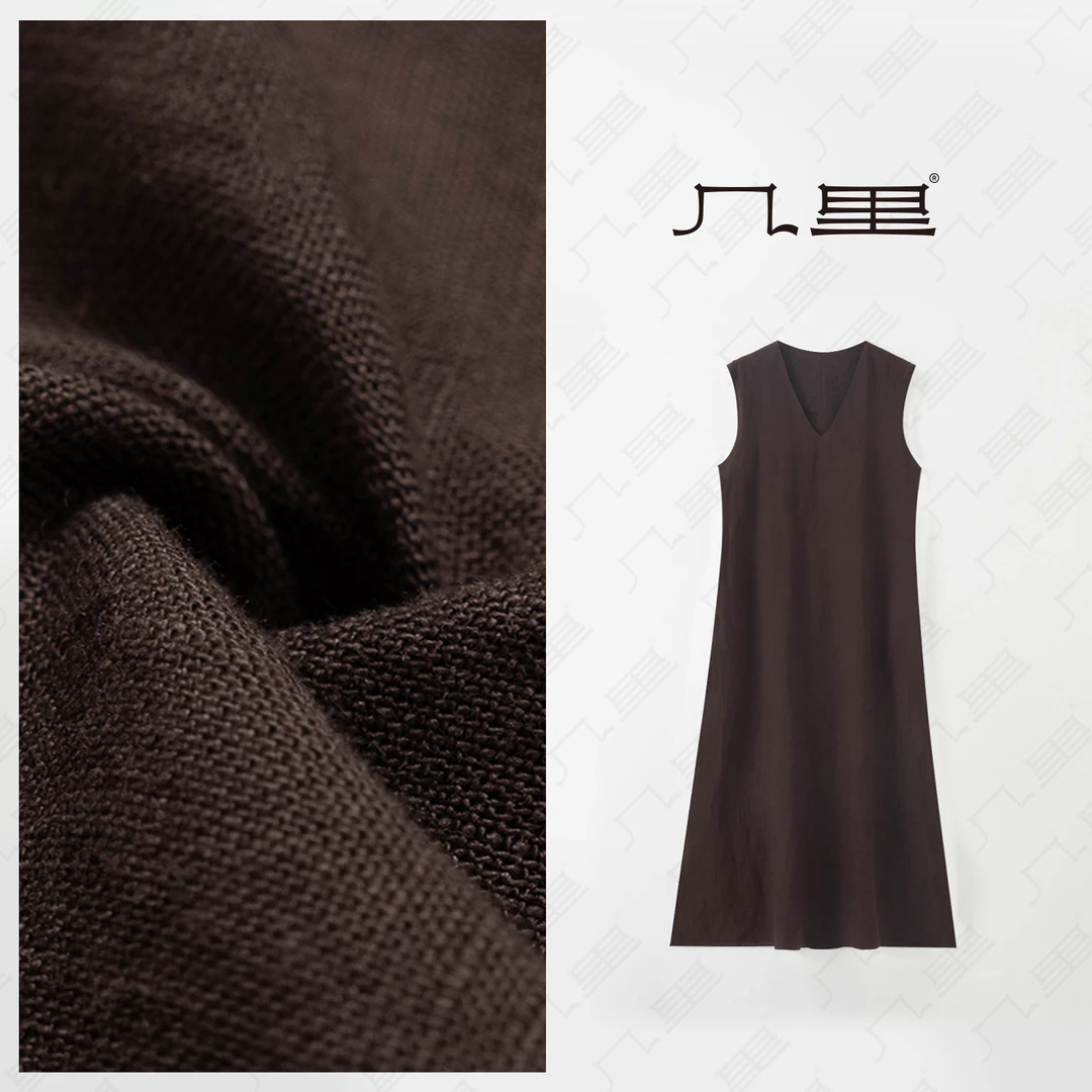 几里与麻 气质复古无袖背心裙 裙长124 胸围89 2060649