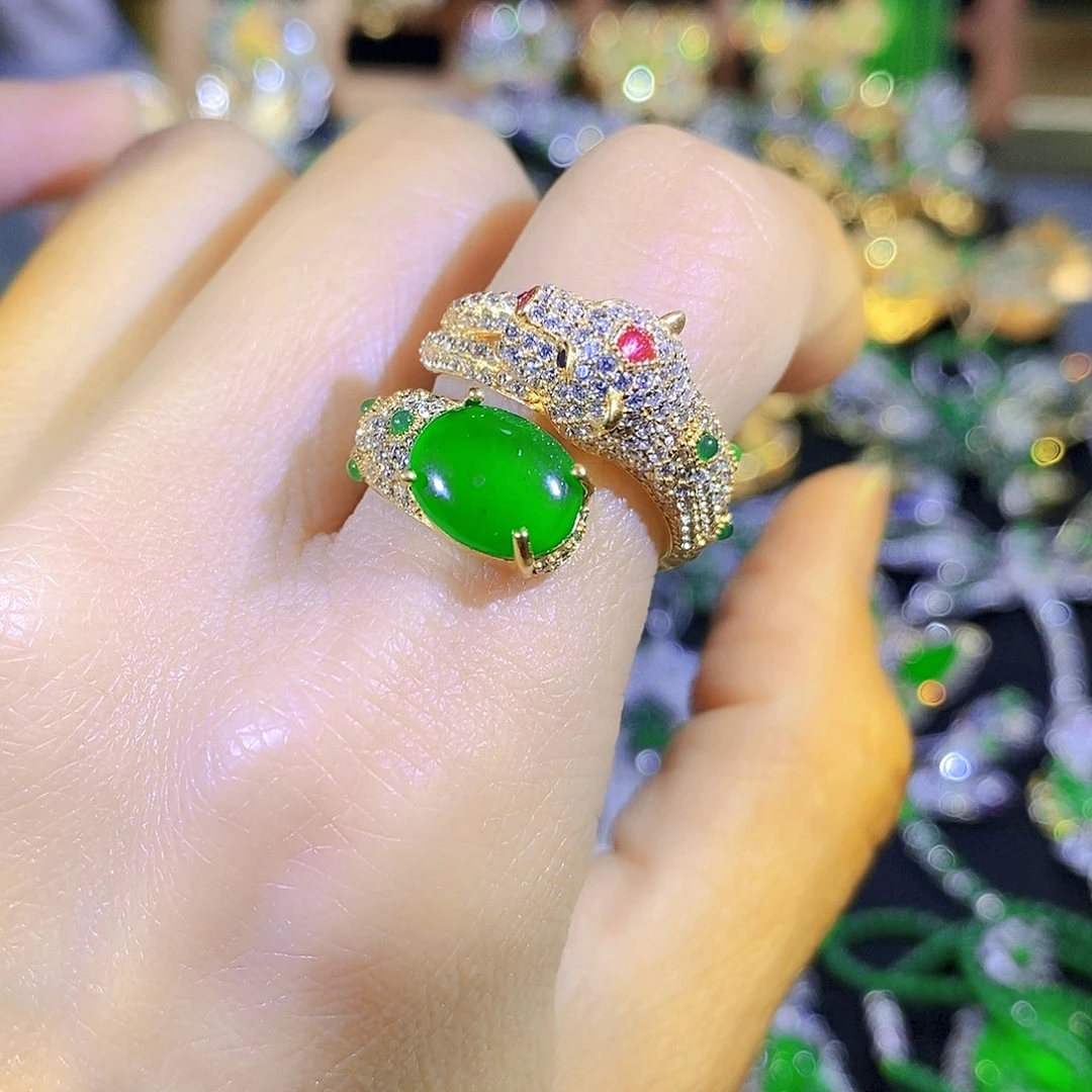 吊坠(不含链)银S925镶嵌翡翠