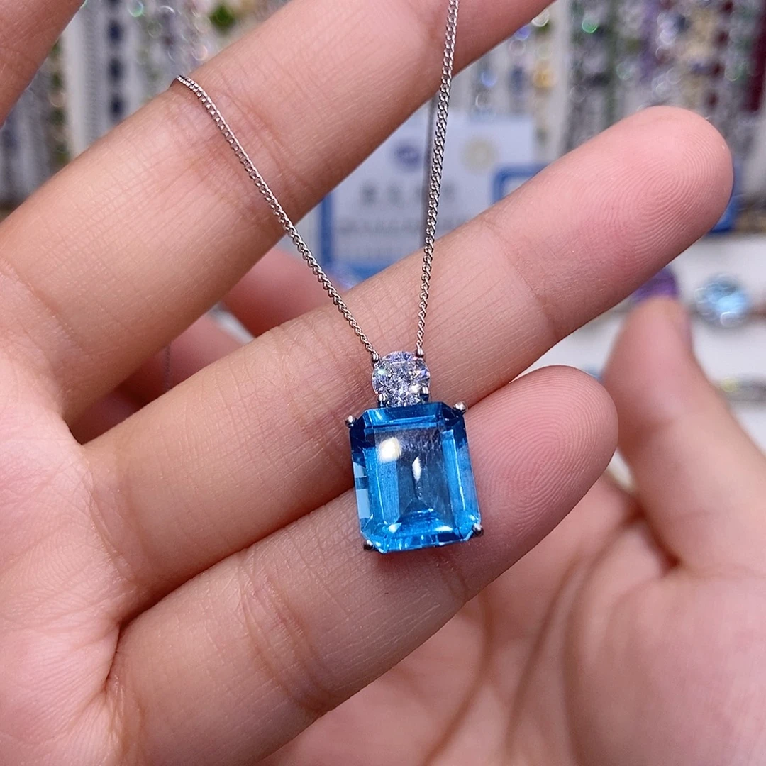 颈饰银S925镶嵌托帕石