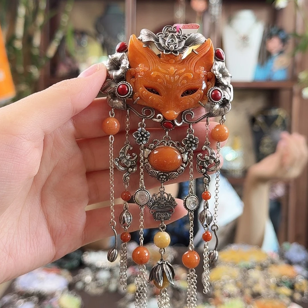 翡翠银S925镶嵌发饰