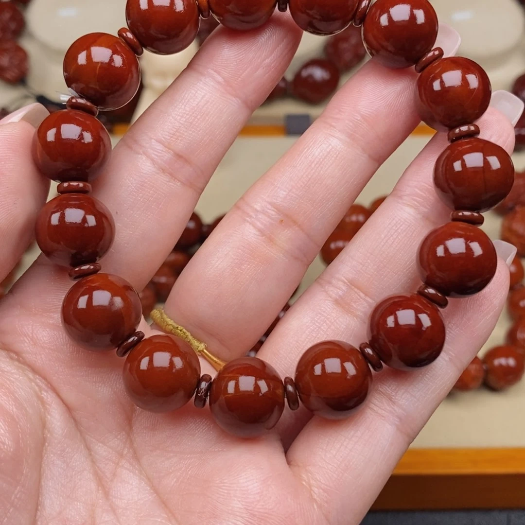 橄榄核吊坠人*正圆光珠