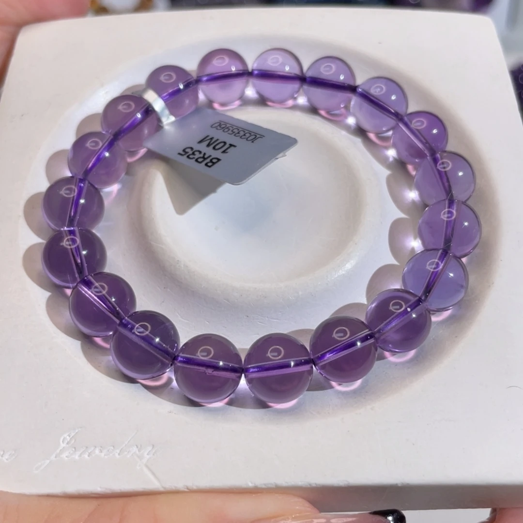 未镶嵌手串水晶巴西高品质紫水晶10m