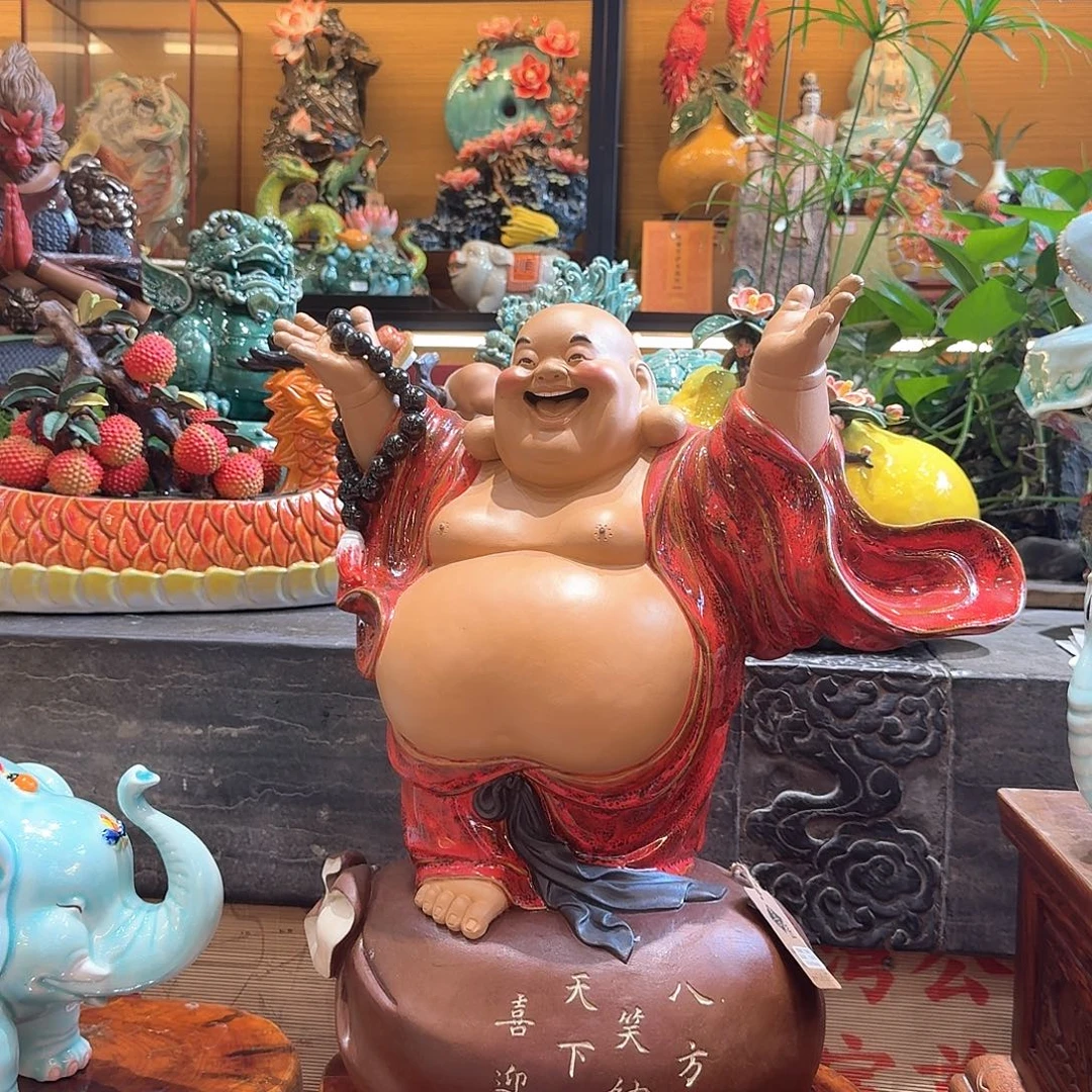 大***柜陶瓷笑佛50厘米高度