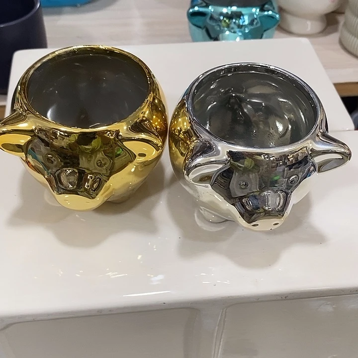 摆件陶盆有孔 微瑕介意勿拍