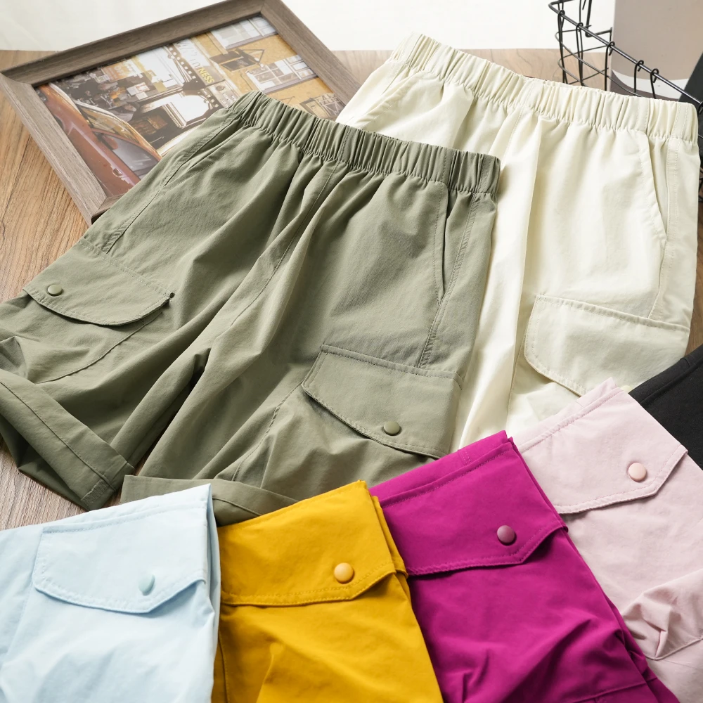 【雨儿专享】夏季新款速干薄款工装短裤中大童运动五分裤-LB028