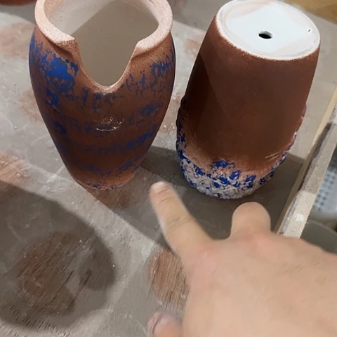 瓶带孔陶瓷组合2个陶瓷