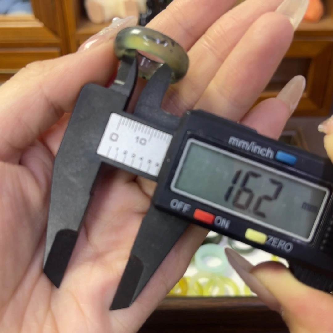 蛇纹石玉未镶嵌戒指14