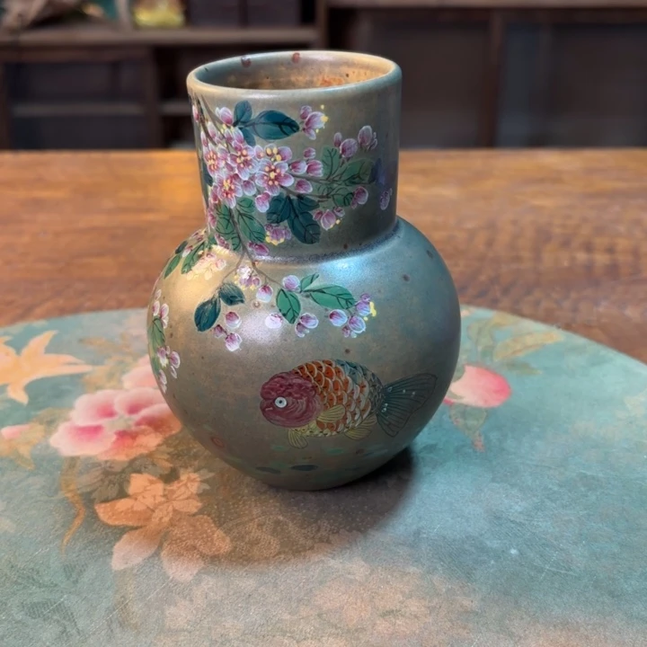 柴烧纯手工手绘陶瓷