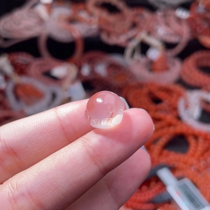 南红玛瑙未镶嵌配饰面包蟹1586打孔备注