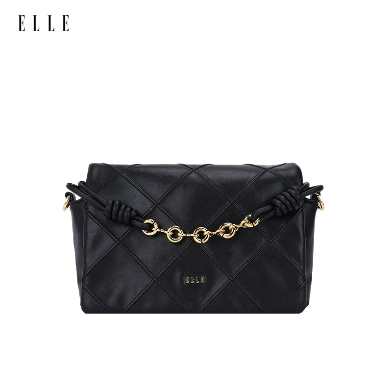 ELLE25新款秋冬流行女款单肩包轻奢时尚斜跨包链条外出便携25353
