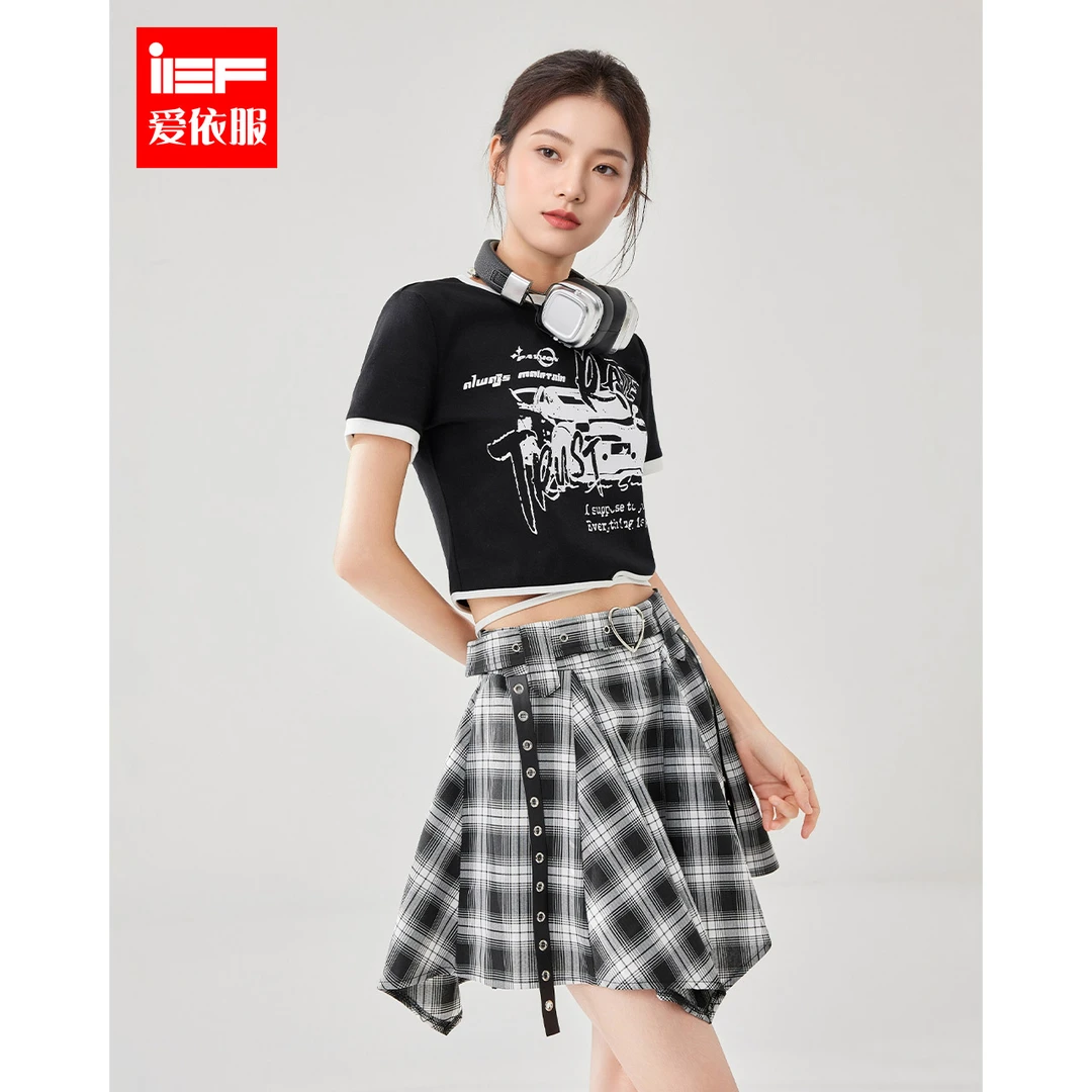 IEF/爱依服时尚套装2025夏季新款美式甜酷个性休闲百搭上下套裙