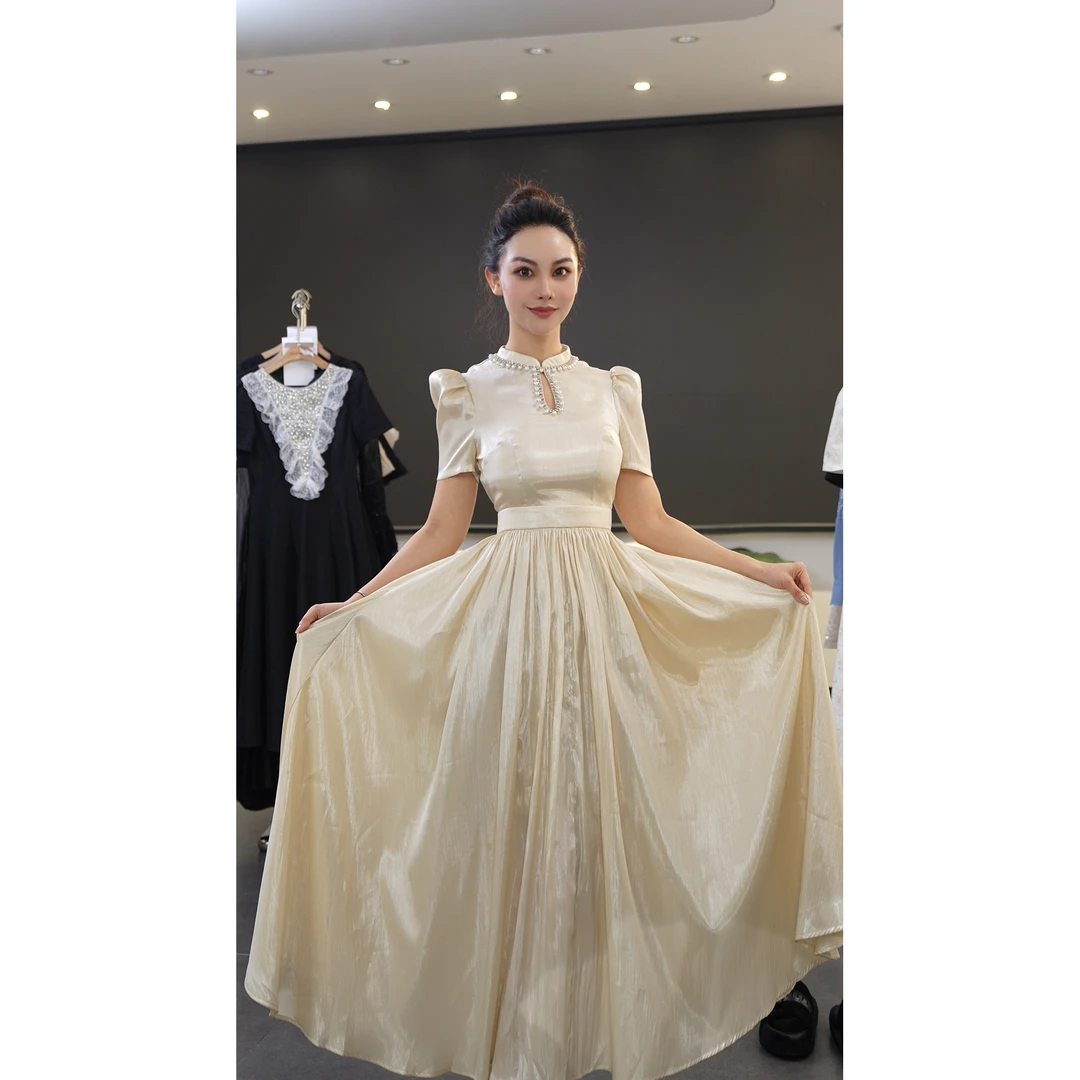 气质复古法式小众晚礼服宴会婚纱气质复古法式小众连衣裙51368