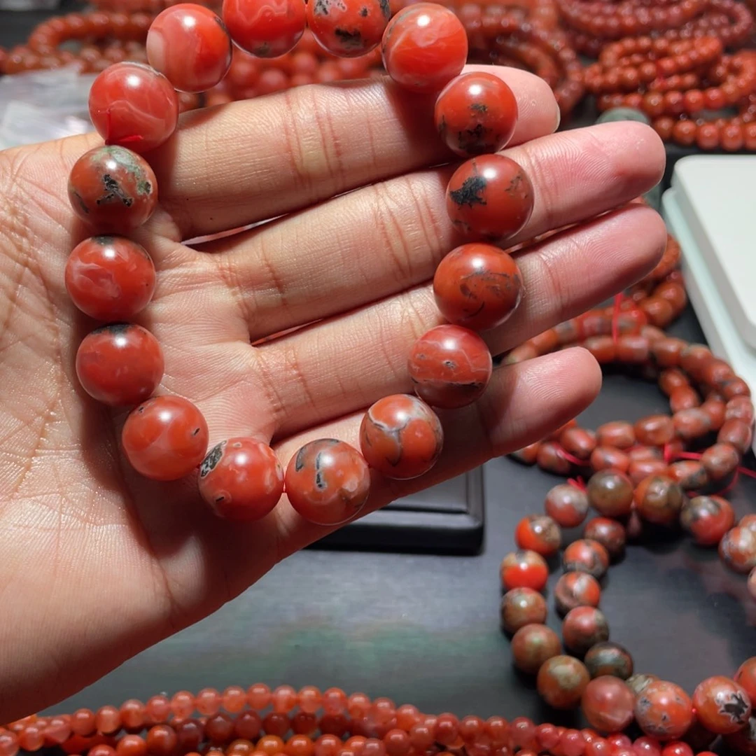 南红玛瑙手链未镶嵌