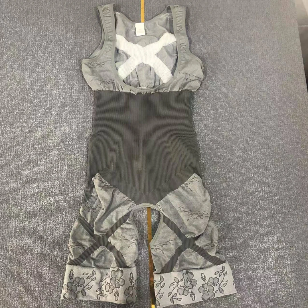 【强压】塑身衣开档连体衣竹炭女美体衣产后托胸收腹塑形衣无缝棉