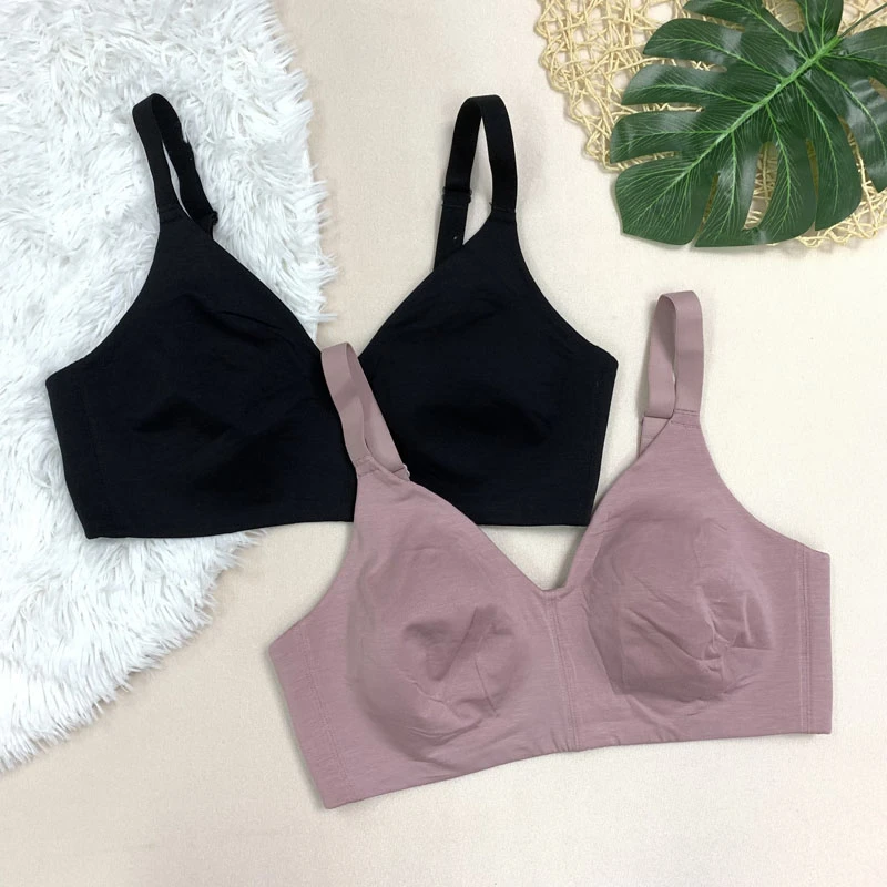 无钢圈超薄全包纯色光面外贸大码文胸A0938大码内衣85-100CDEF