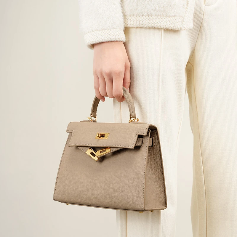 新款春夏时尚牛皮真皮凯丽包mini便携包斜挎手提出门小包包女