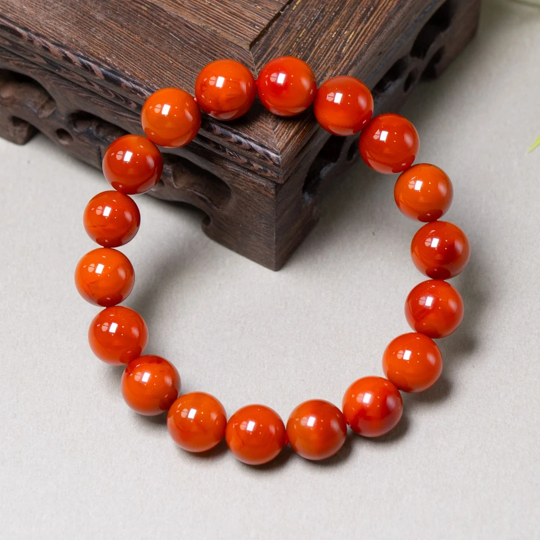 原矿瓦西南红柿锦双色手串【承禧原矿】SH20-1081多样性其一