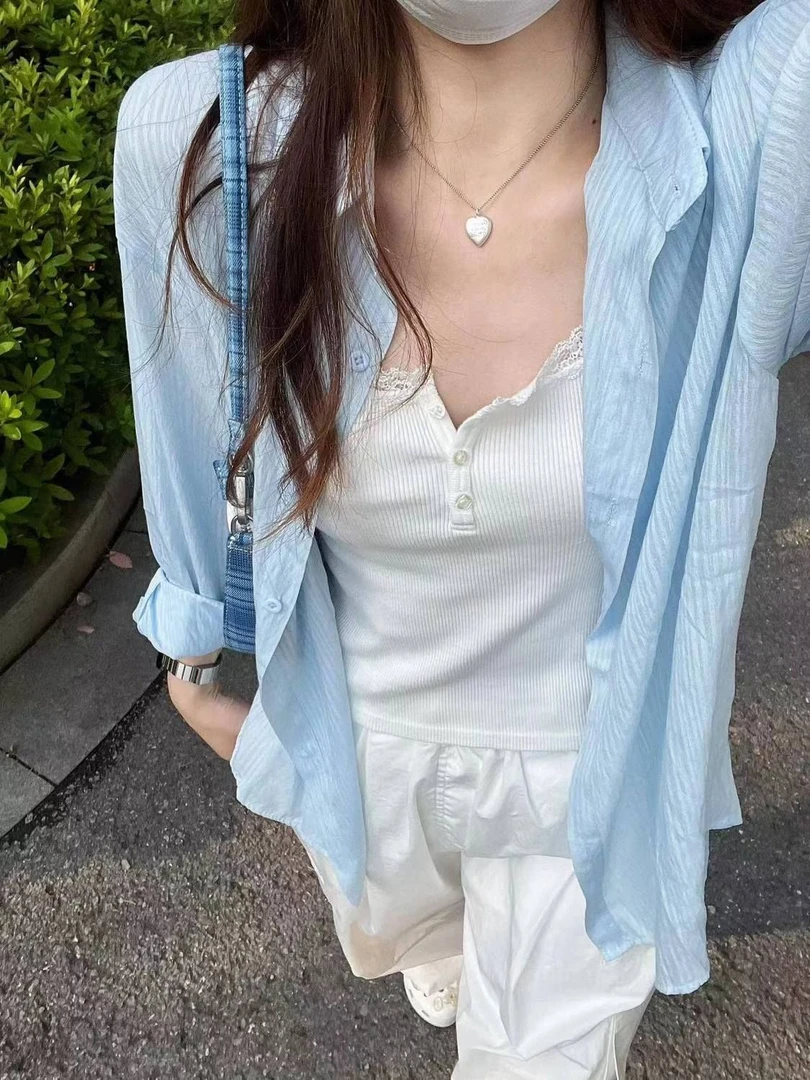 特大码300斤纯棉胖妹妹夏季轻薄透气防晒衬衫女宽松纯色外套长袖