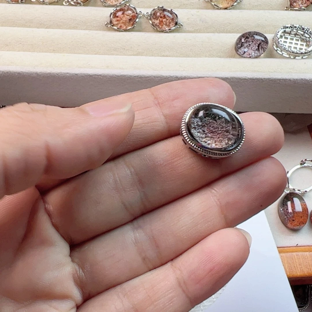 M***姐水晶手链银S800镀金镶嵌