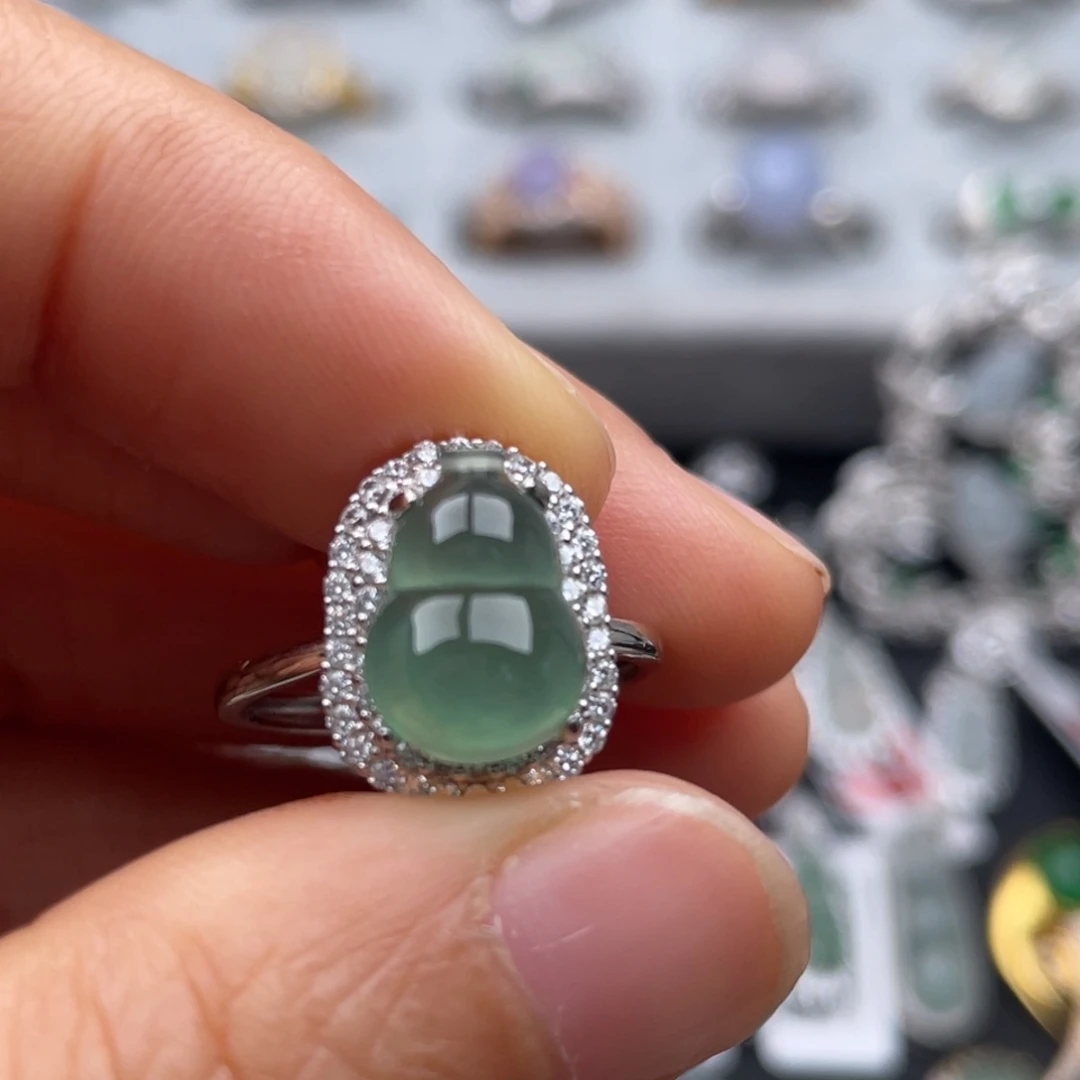 春***天翡翠银S925镶嵌颈饰