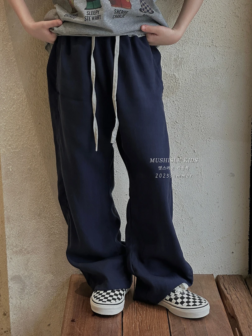 【MUSHISLE】阿又夏季童装儿童男童中大童撞色透气百搭休闲裤85026X