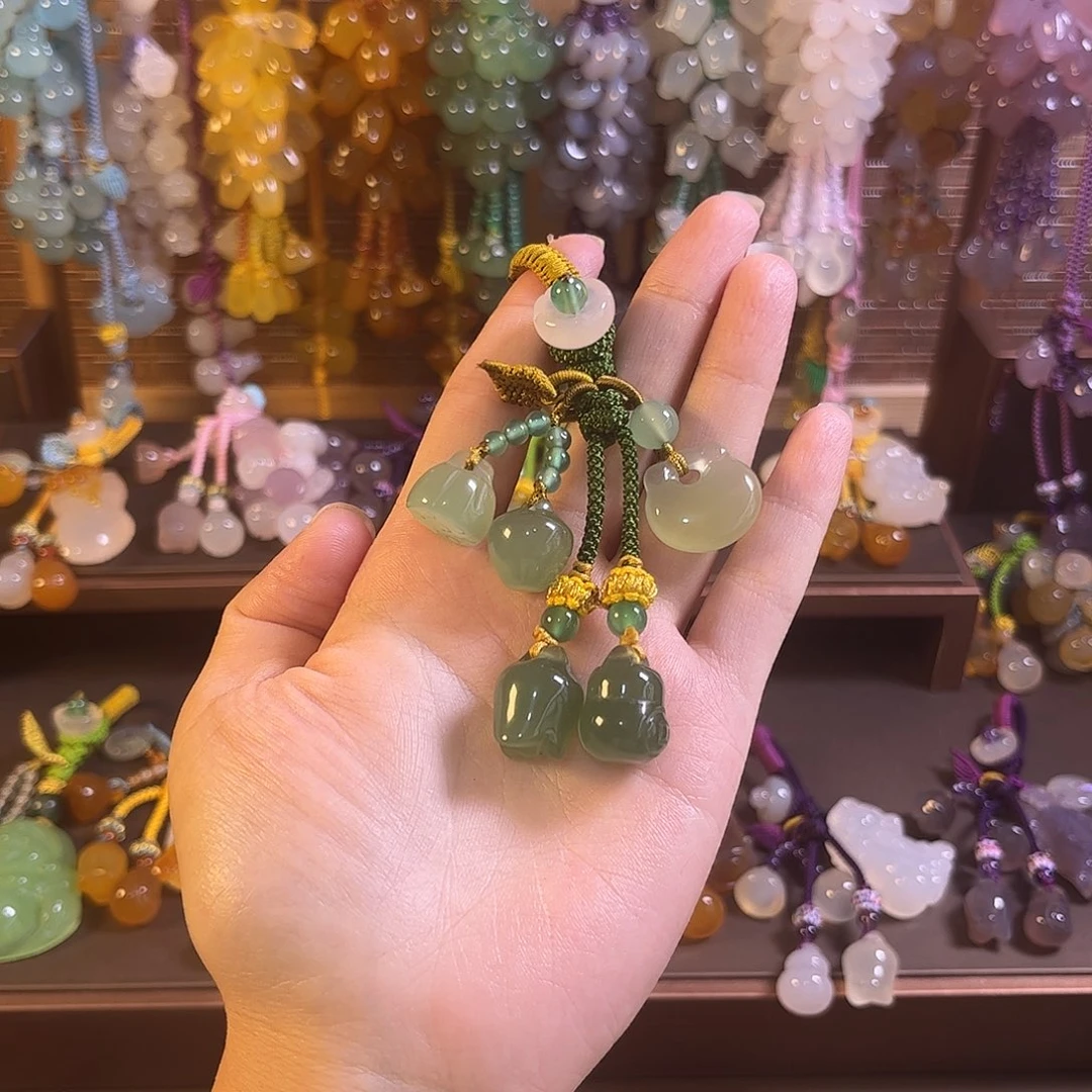 莫***忘玛瑙/玉髓未镶嵌车挂钥匙扣