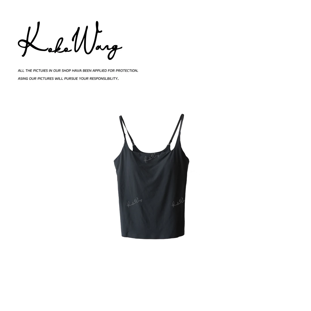 KOKO WANG早秋带胸垫时尚舒适通勤百搭奶皮子美背N1685H20N01