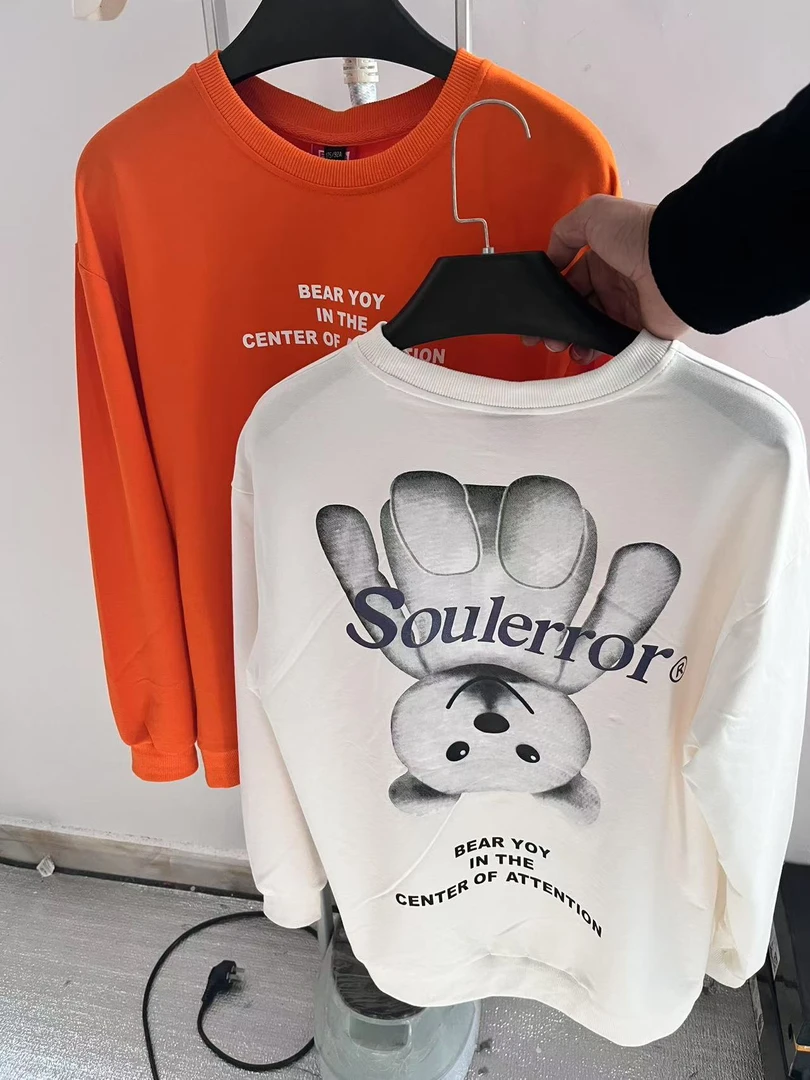 新款春秋男女时尚运动百搭圆领套头休闲卫衣潮流情侣装