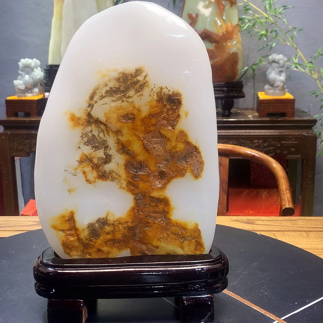 玉白冰玉，家居饰品，