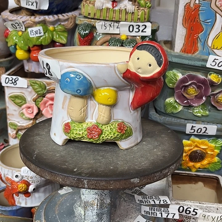 粗陶材质多肉花盆