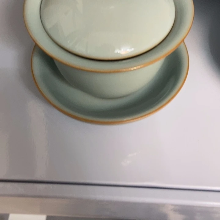 瓷天青色三才元宝瑕张君老师