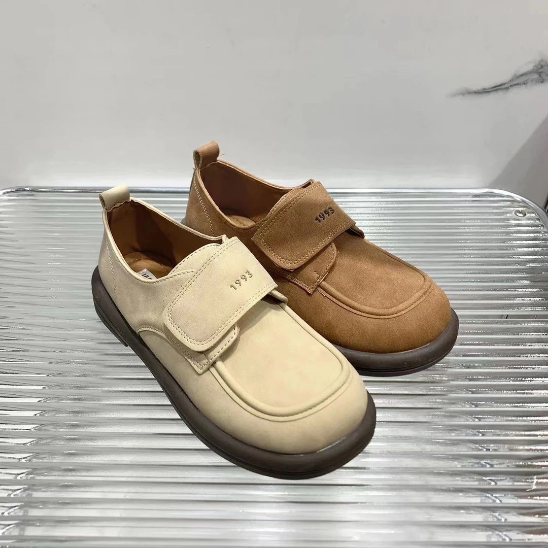 春款新品休闲鞋平底软底单鞋圆头复古勃肯韩版乐福鞋1178-5
