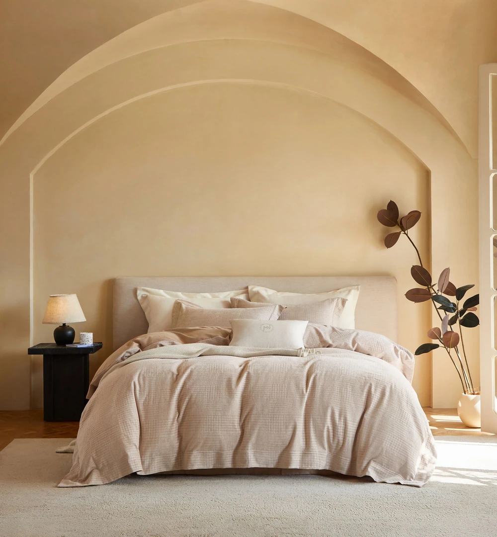 定制色织【丝绒拿铁】绵羊毛磨毛轻奢极简风秋冬保暖四件套