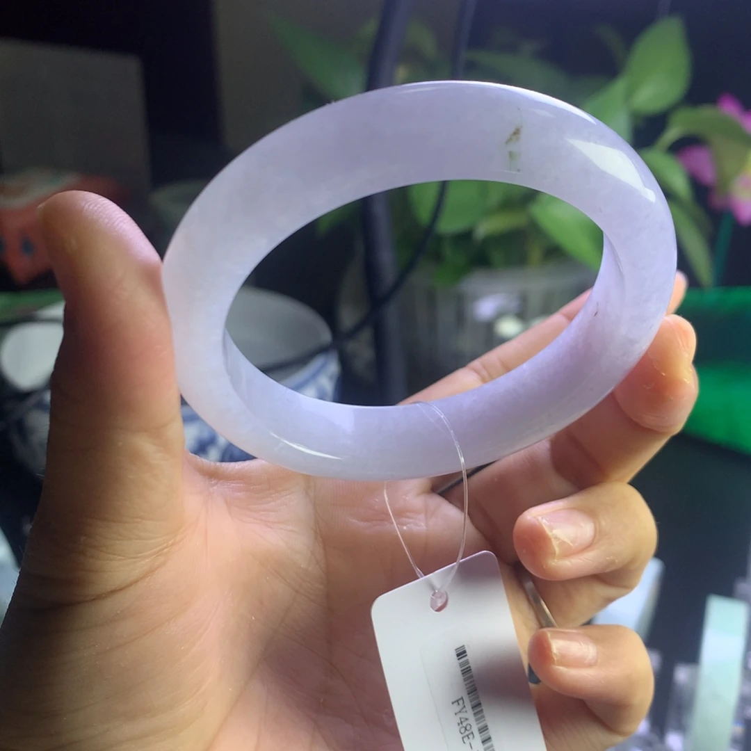 定制翡翠未镶嵌正圈53 冰紫色