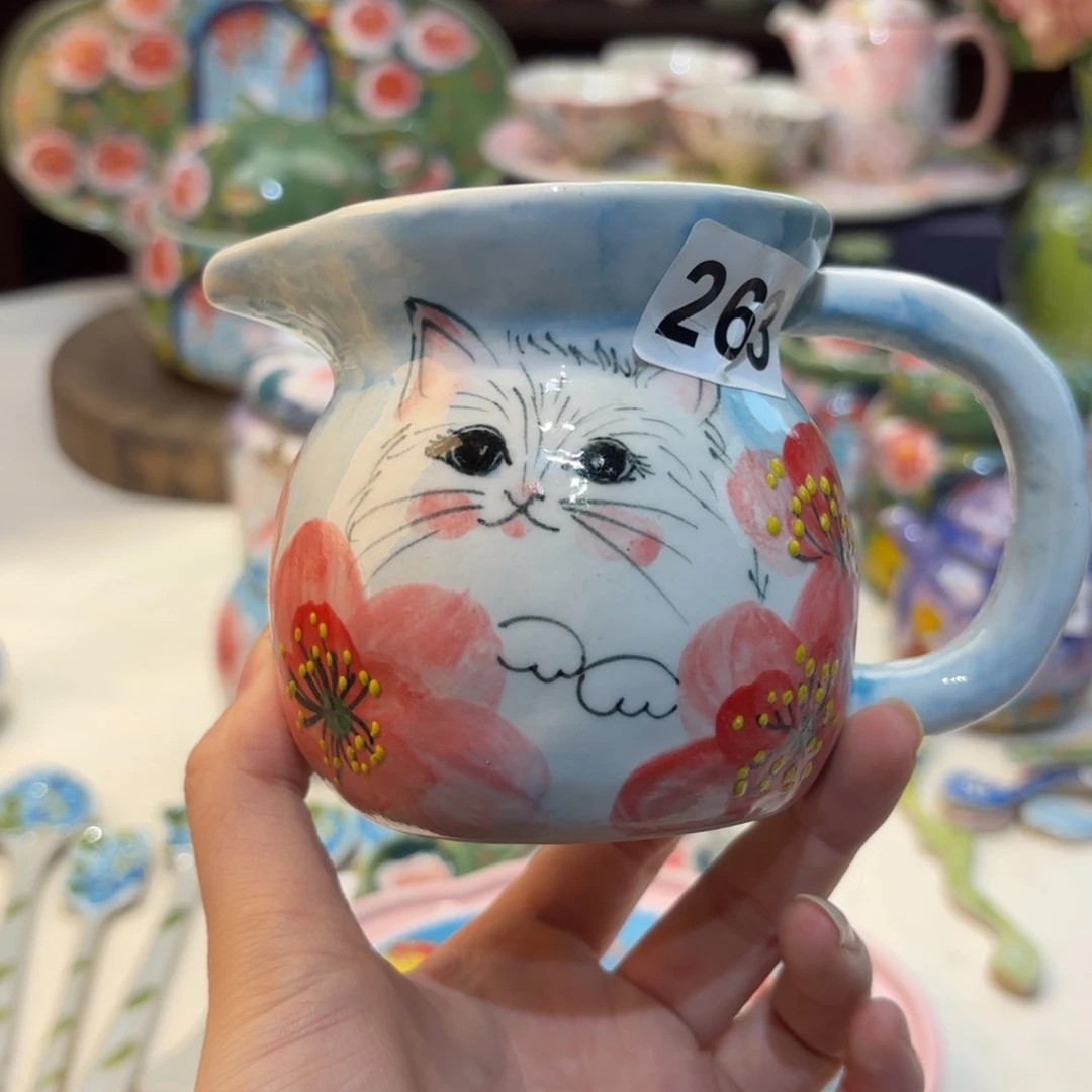 景德镇手绘高温釉下彩陶瓷茶具