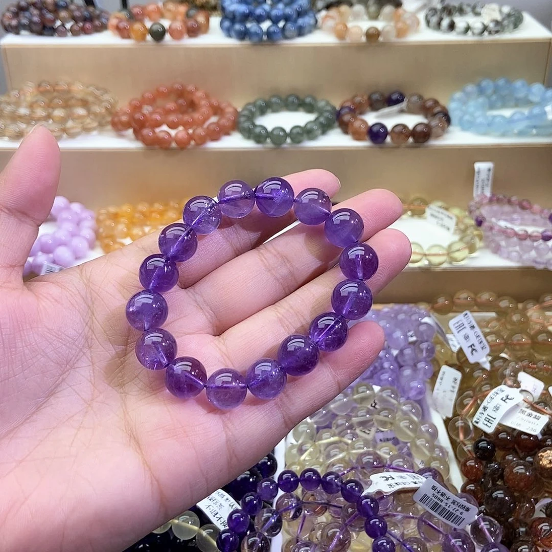 ****蕾水晶手链未镶嵌乌拉圭紫水晶12