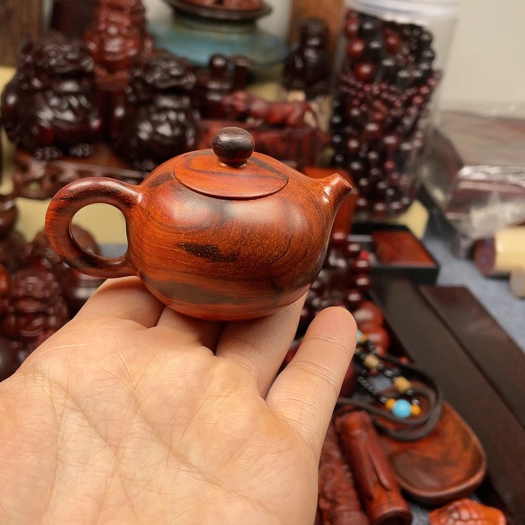 檀香紫檀（小叶紫檀）拆房料把把壶