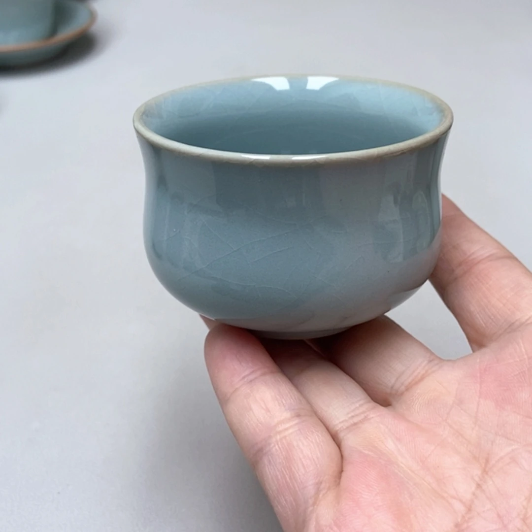 瓷微瑕支钉元宝杯无礼盒