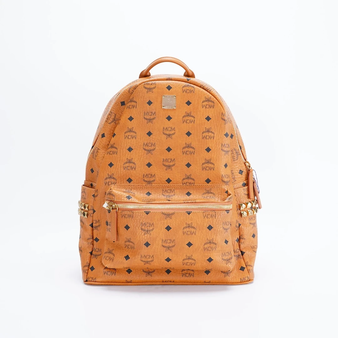 99新 MCM 【MCM专属】 双肩包大号新款干邑色/98新/BG22007369