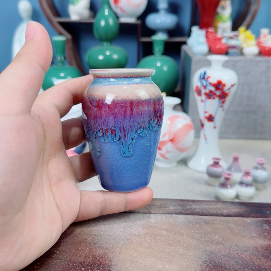 陶瓷手工小花器摆件