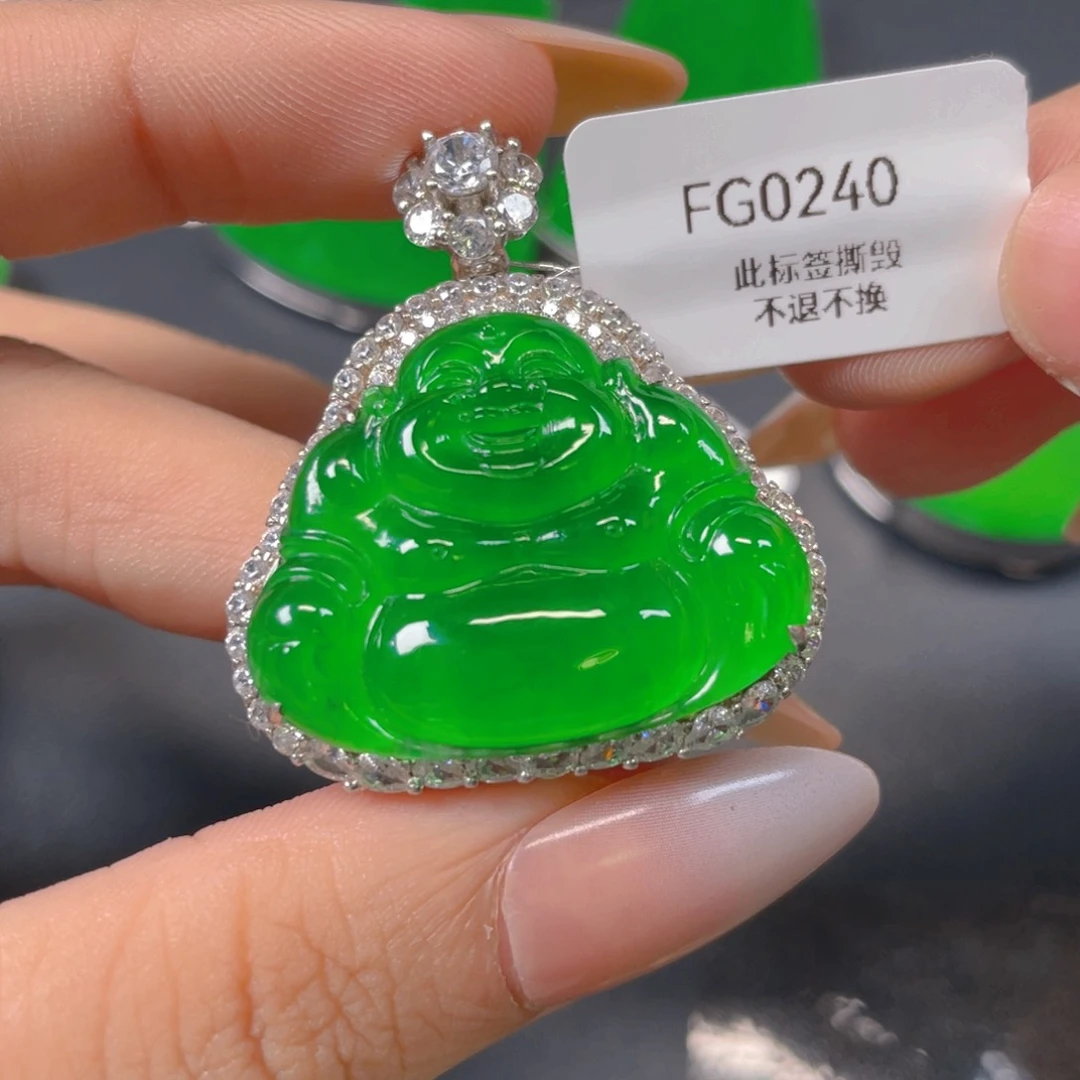 【闪购商品】颈饰银S925镶嵌翡翠翡翠