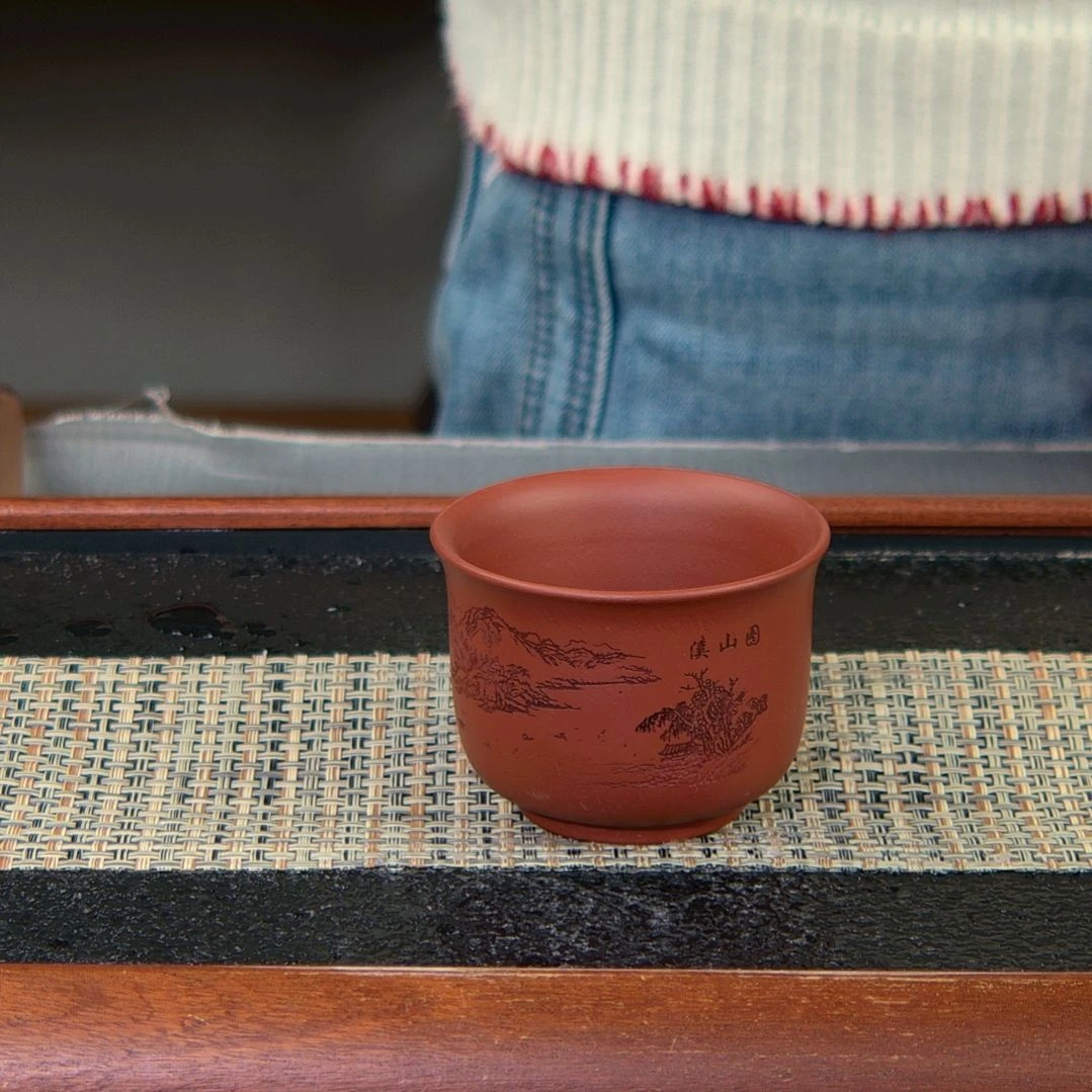 【闪购商品】绿泥茶杯高货放漏