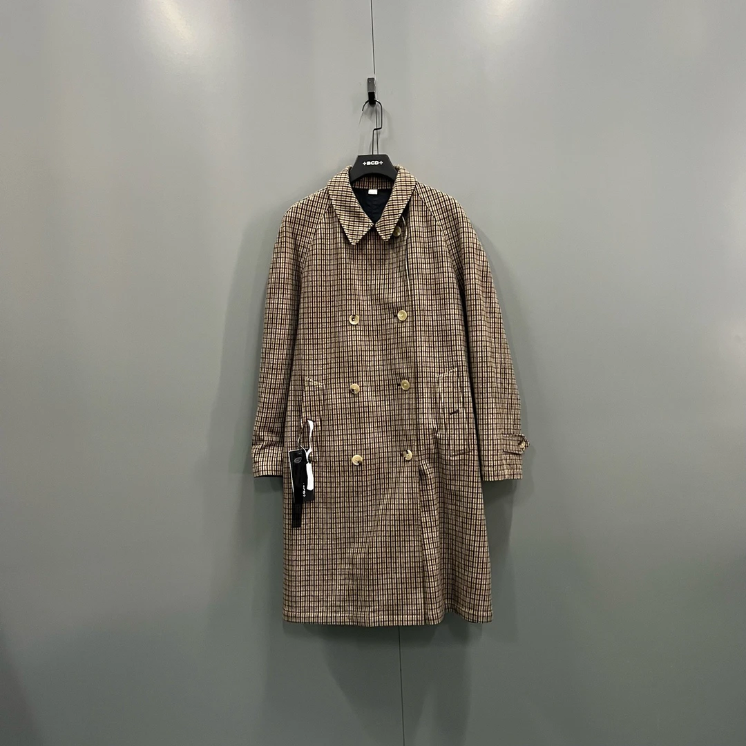 99新 GUCCI/古驰 (ll) 格子logo双面大衣 50码/020707